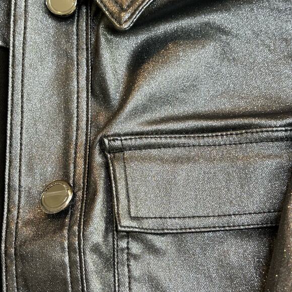 Rebecca Minkoff metallic faux leather cropped bomber jacket - Picture 11 of 13